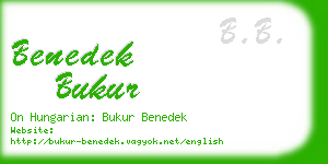 benedek bukur business card